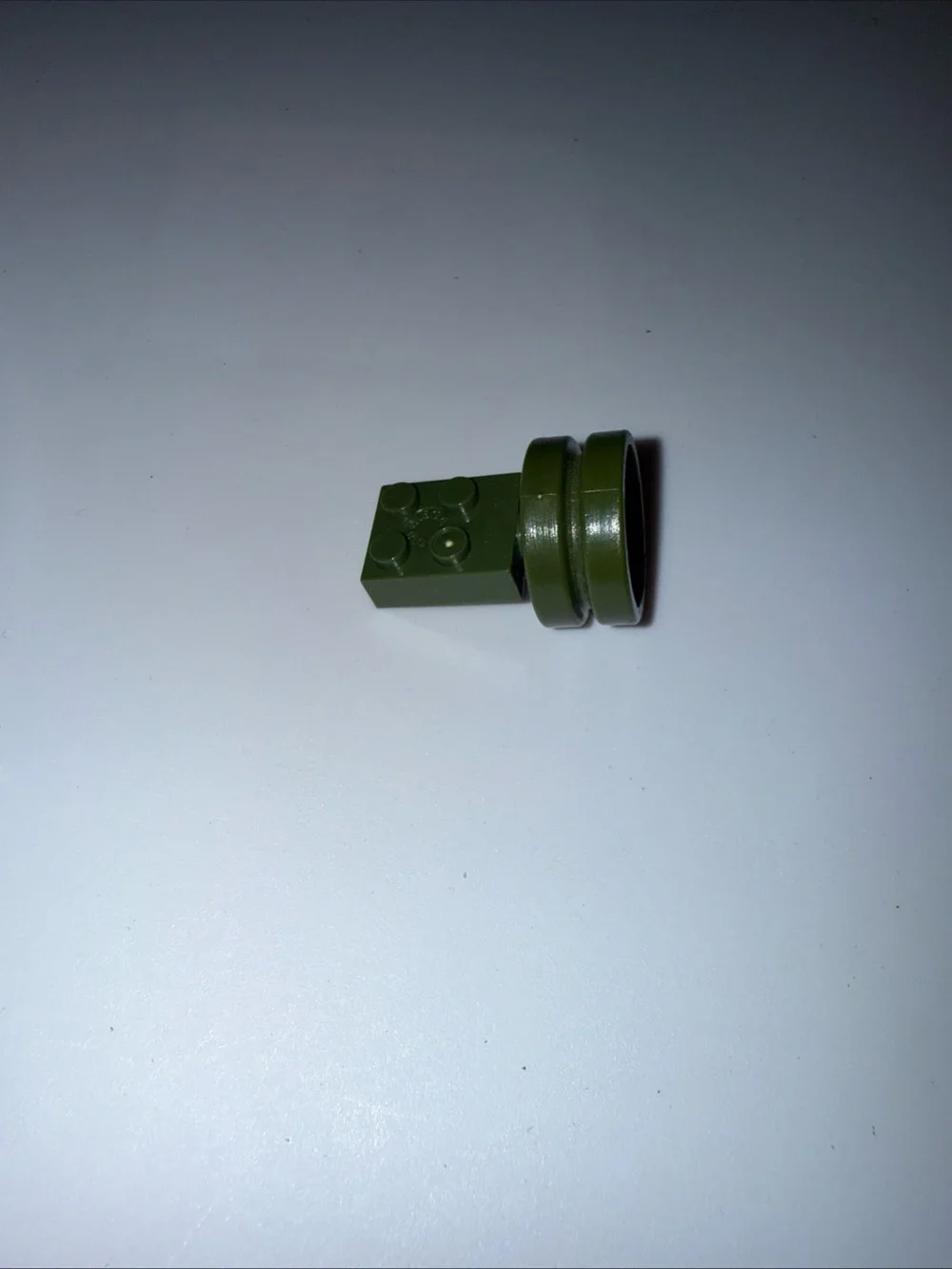 LEGO 8 Army Green 1x1 Connected To Wheel Pieces Parts Blocks Lot
